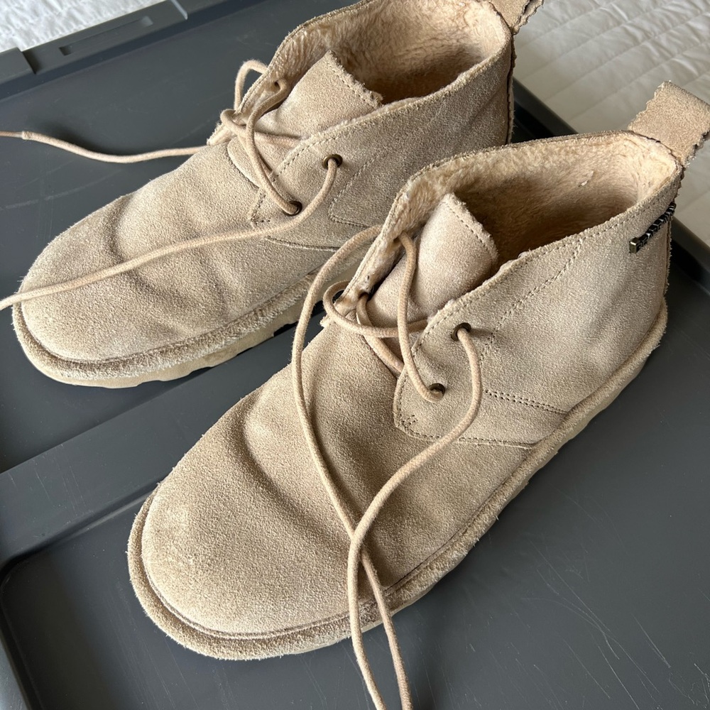 BearPaw Tan Ankle Boots with Suede Upper